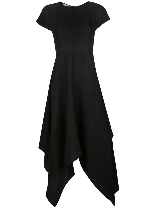 black handkerchief hem dress