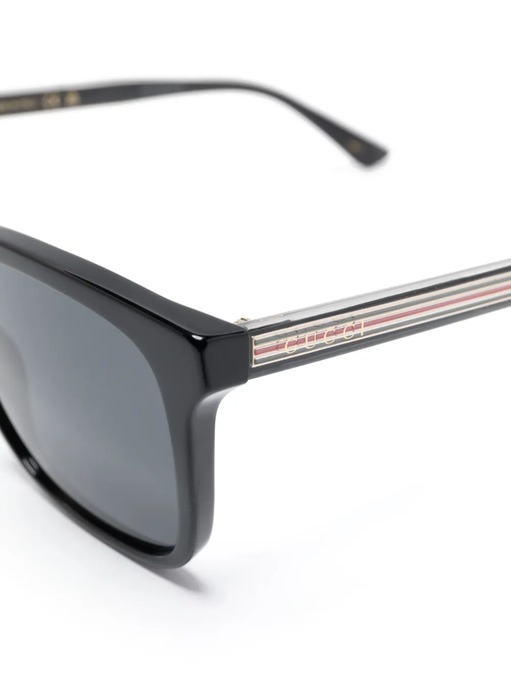 Gucci Eyewear Web stripe Sunglasses Black FARFETCH AE