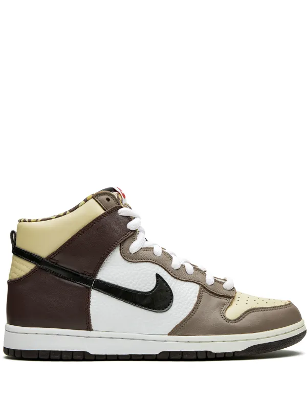 nike high top brown sneakers