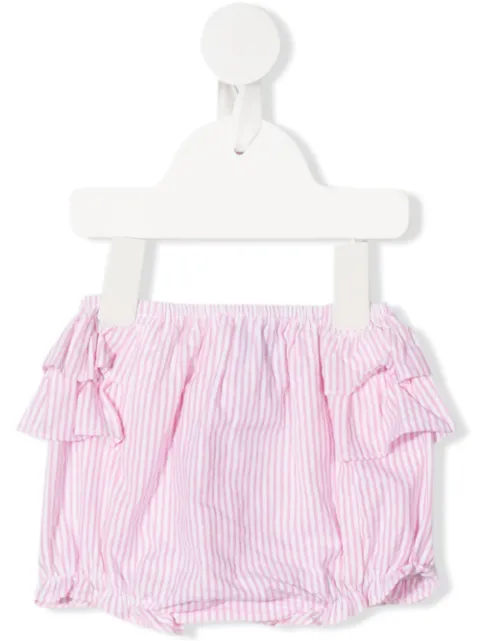 Siola striped ruffled bloomer shorts