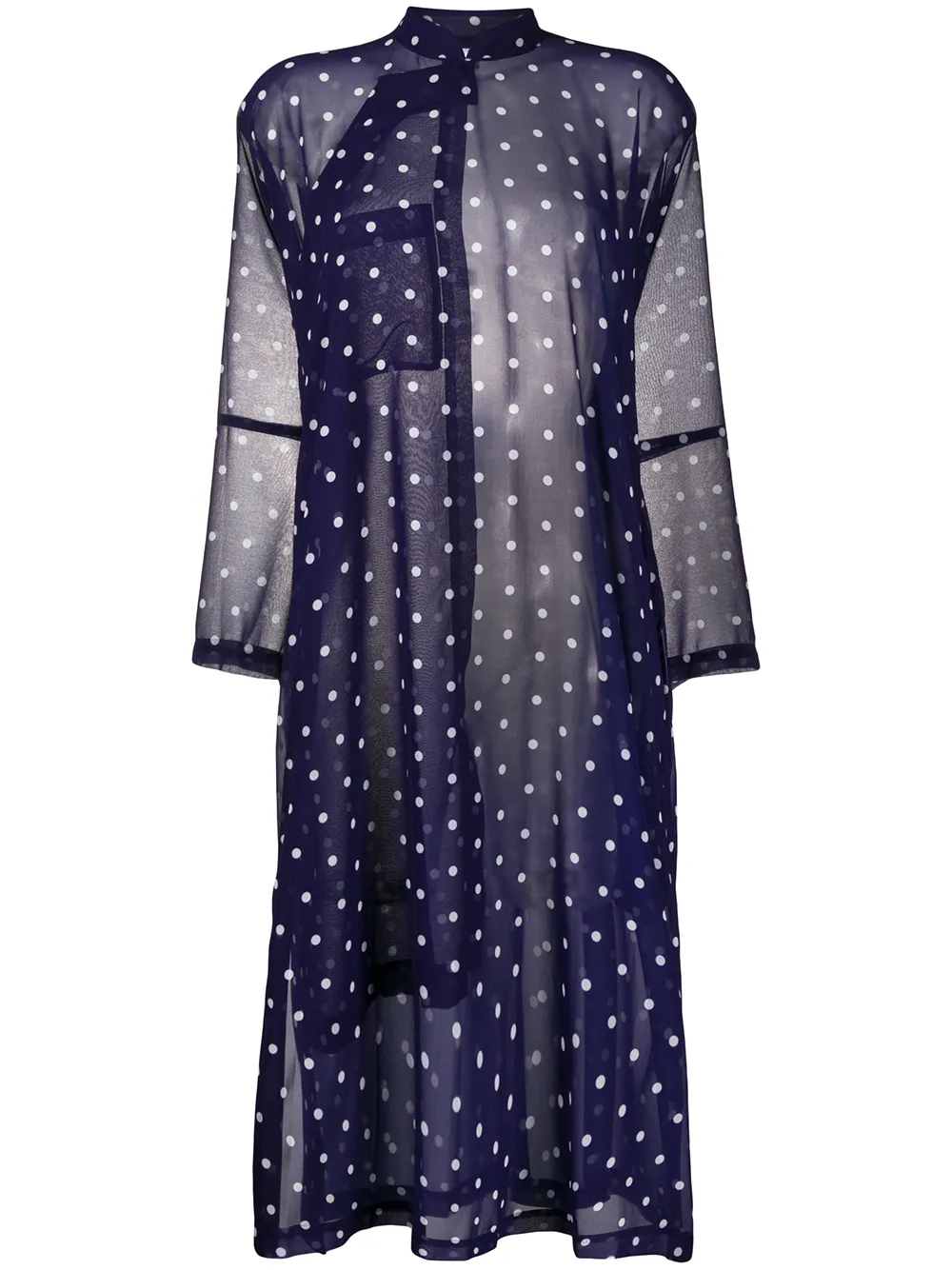 

Comme Des Garçons Comme Des Garçons polka dot-print sheer dress - Blue