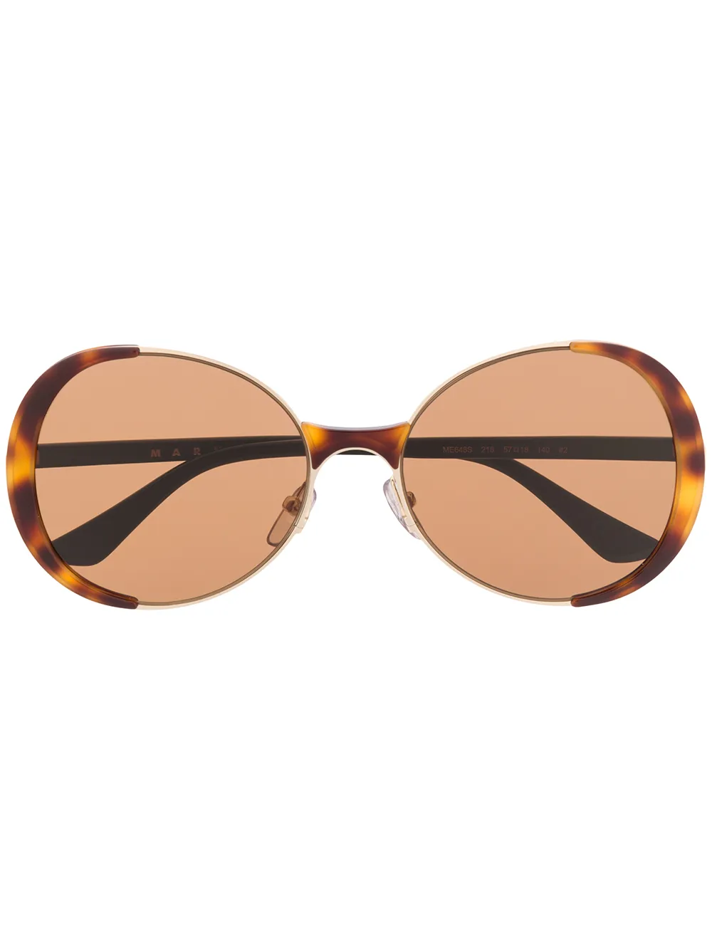 Marni Eyewear Round Tortoiseshell Sunglasses In Brown