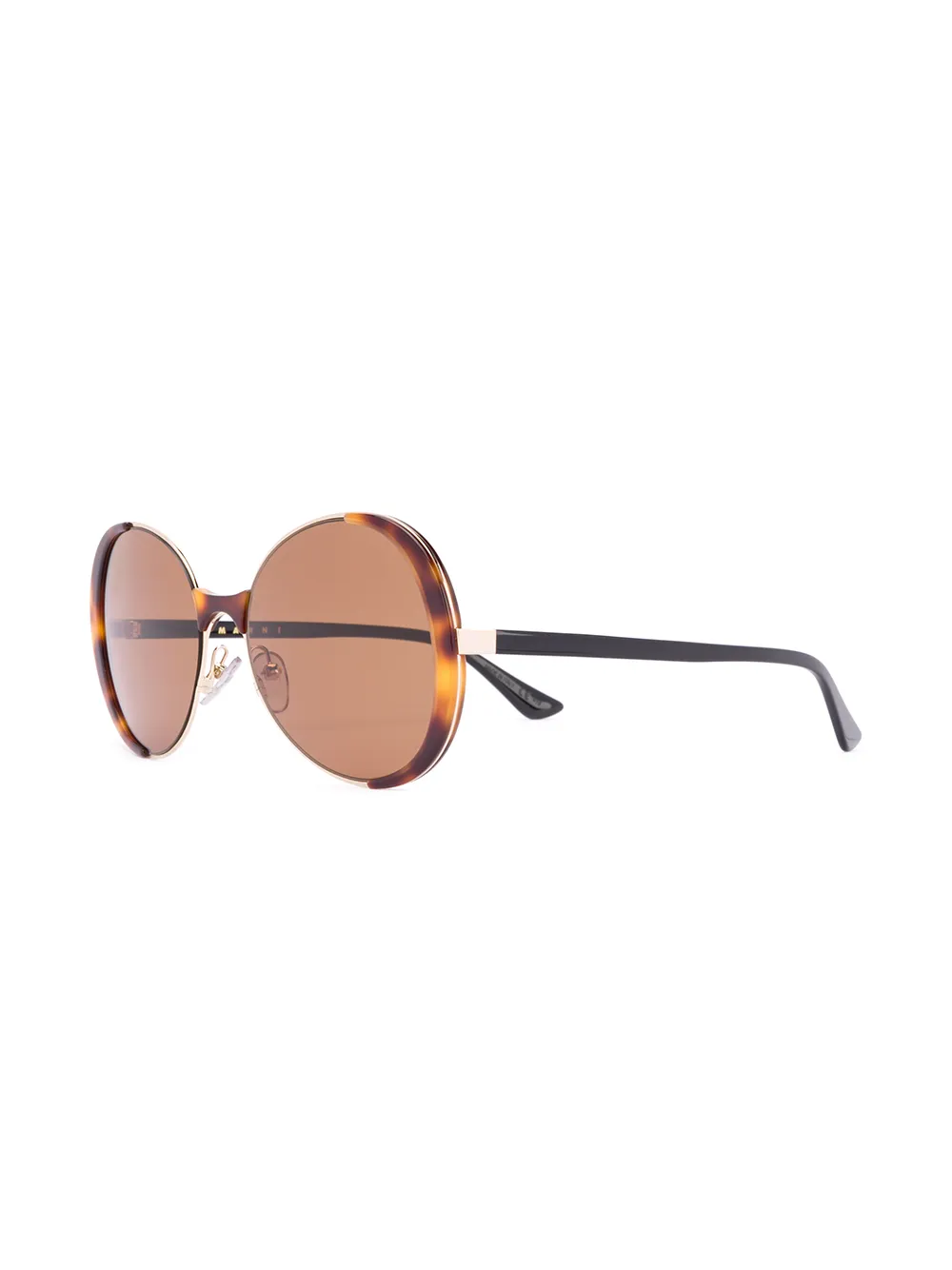 Marni Eyewear Zonnebril met rond montuur Bruin