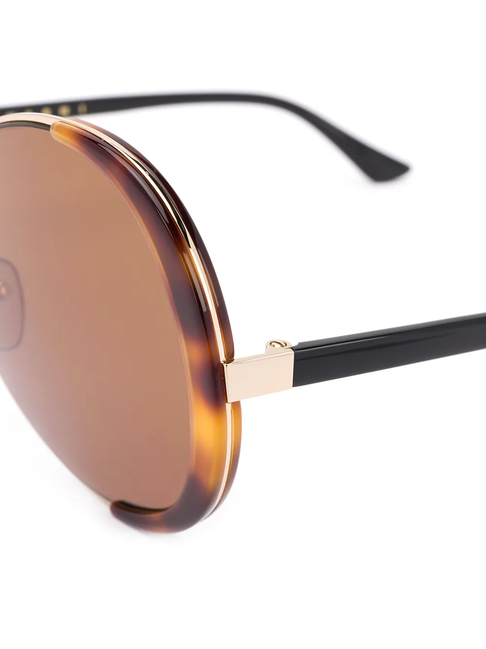 Marni Eyewear Zonnebril met rond montuur Bruin