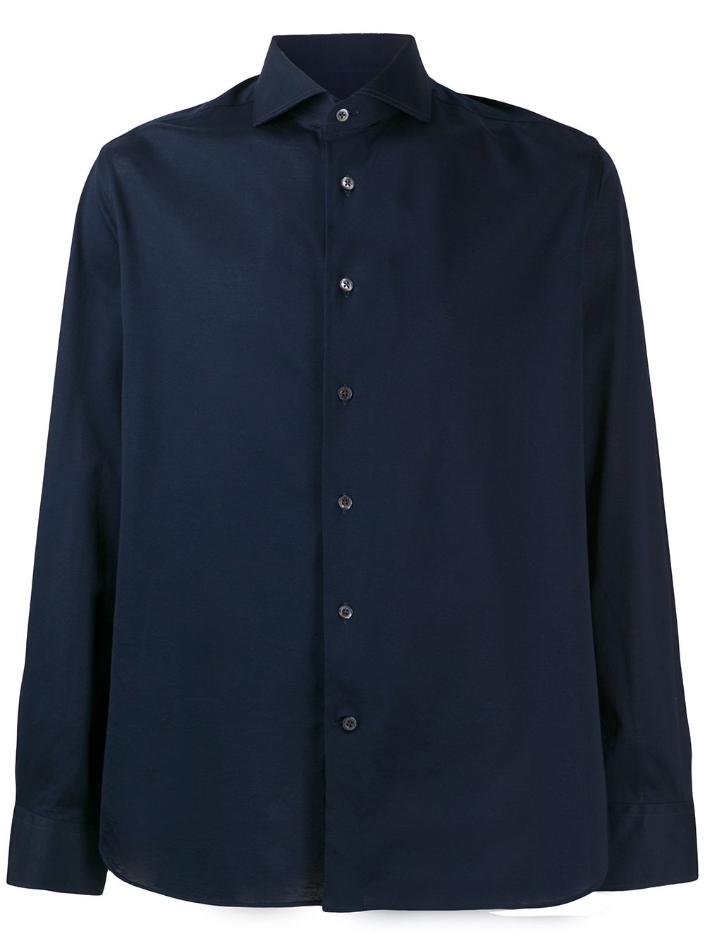 Corneliani Side Slit Detail Longsleeved Shirt In Blue