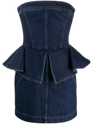 Philosophy Di Lorenzo Serafini Abito Denim Senza Spalline - Farfetch