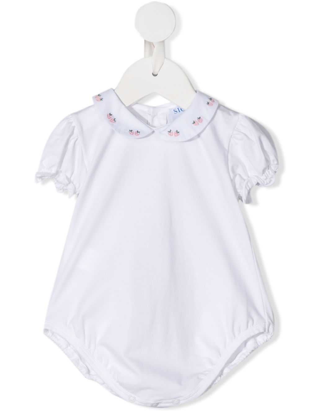 Siola Babies' Embroidered Ruffled Bodysuit In White