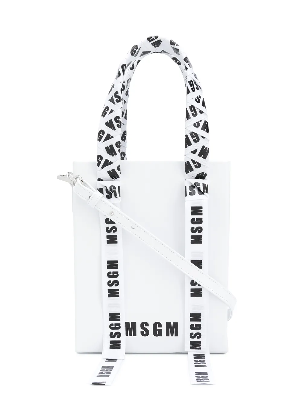 MSGM маленькая сумка-тоут с логотипами на ремешках MSGM маленькая сумка-тоут с логотипами на ремешках