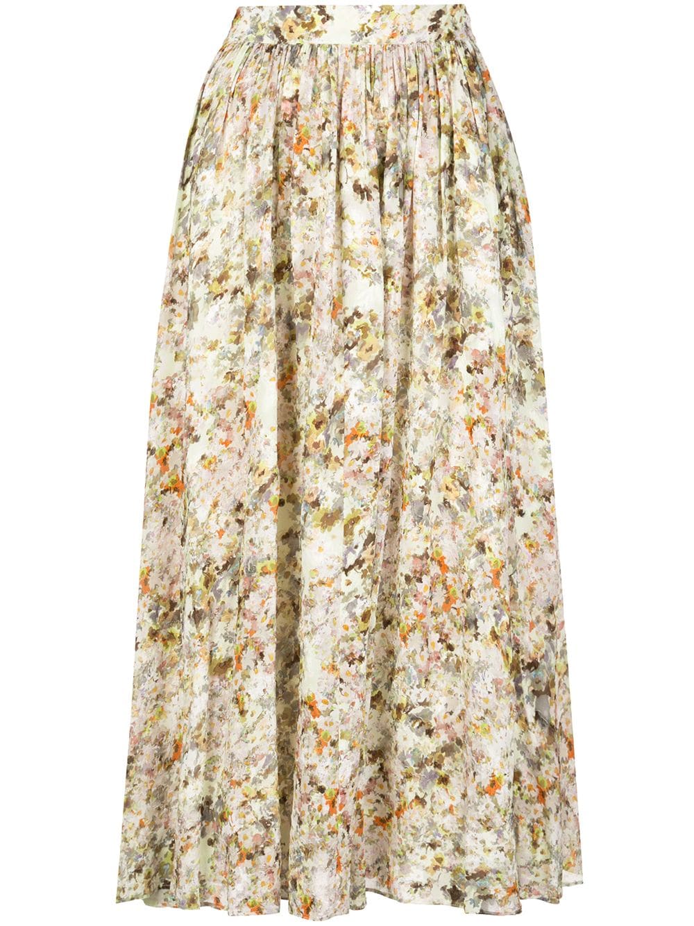 фото Co юбка с завышенной талией и цветочным принтом