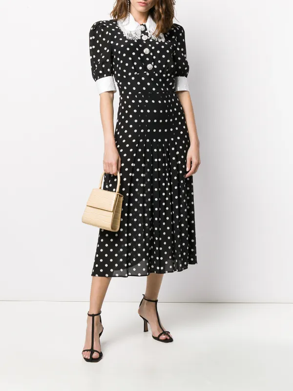 polka dot collar dress