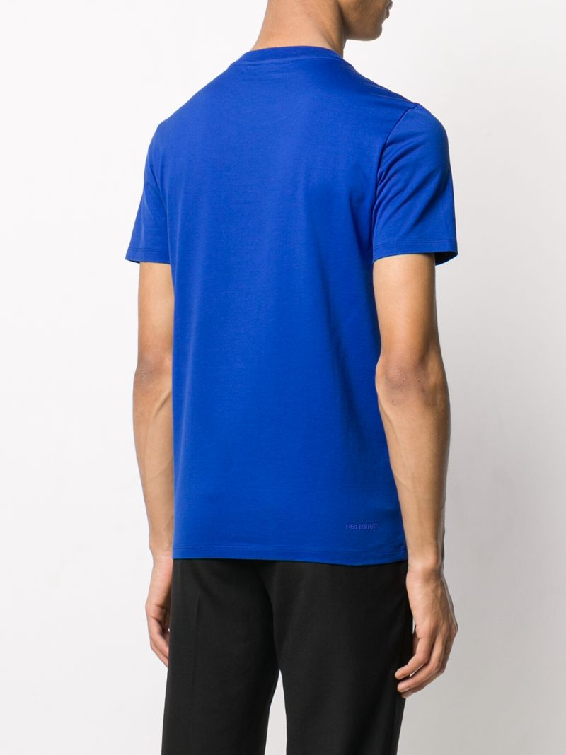 Shop Neil Barrett Logo-patch T-shirt In Blue