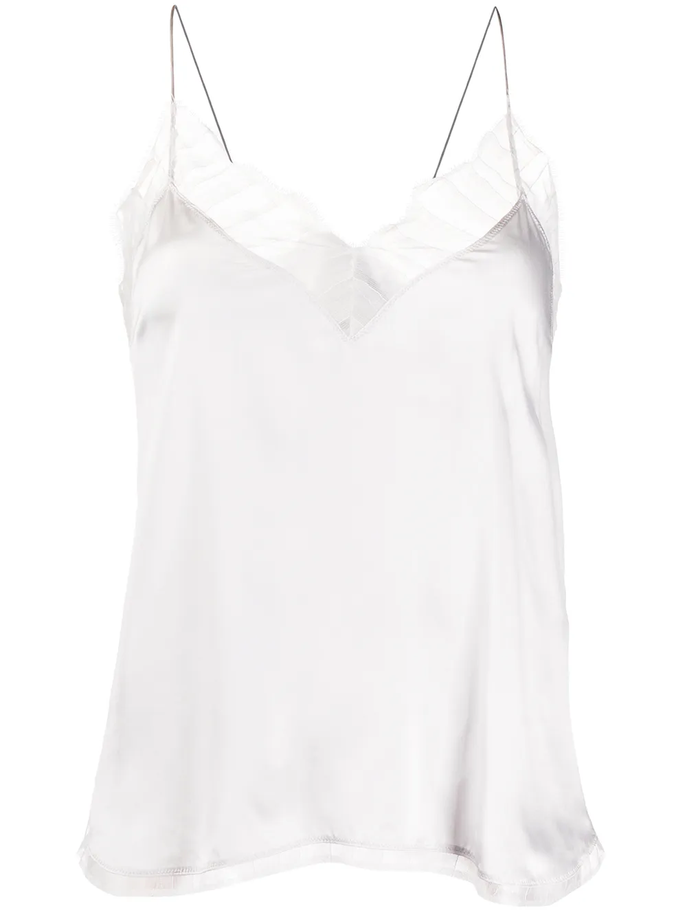 IRO top estilo camisón con ribete de tul | blanco | Image 1