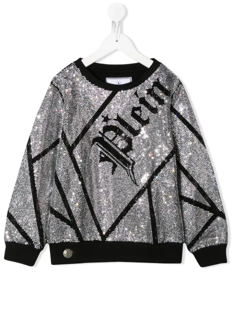 Philipp Plein sudadera Plein con detalles de cristal
