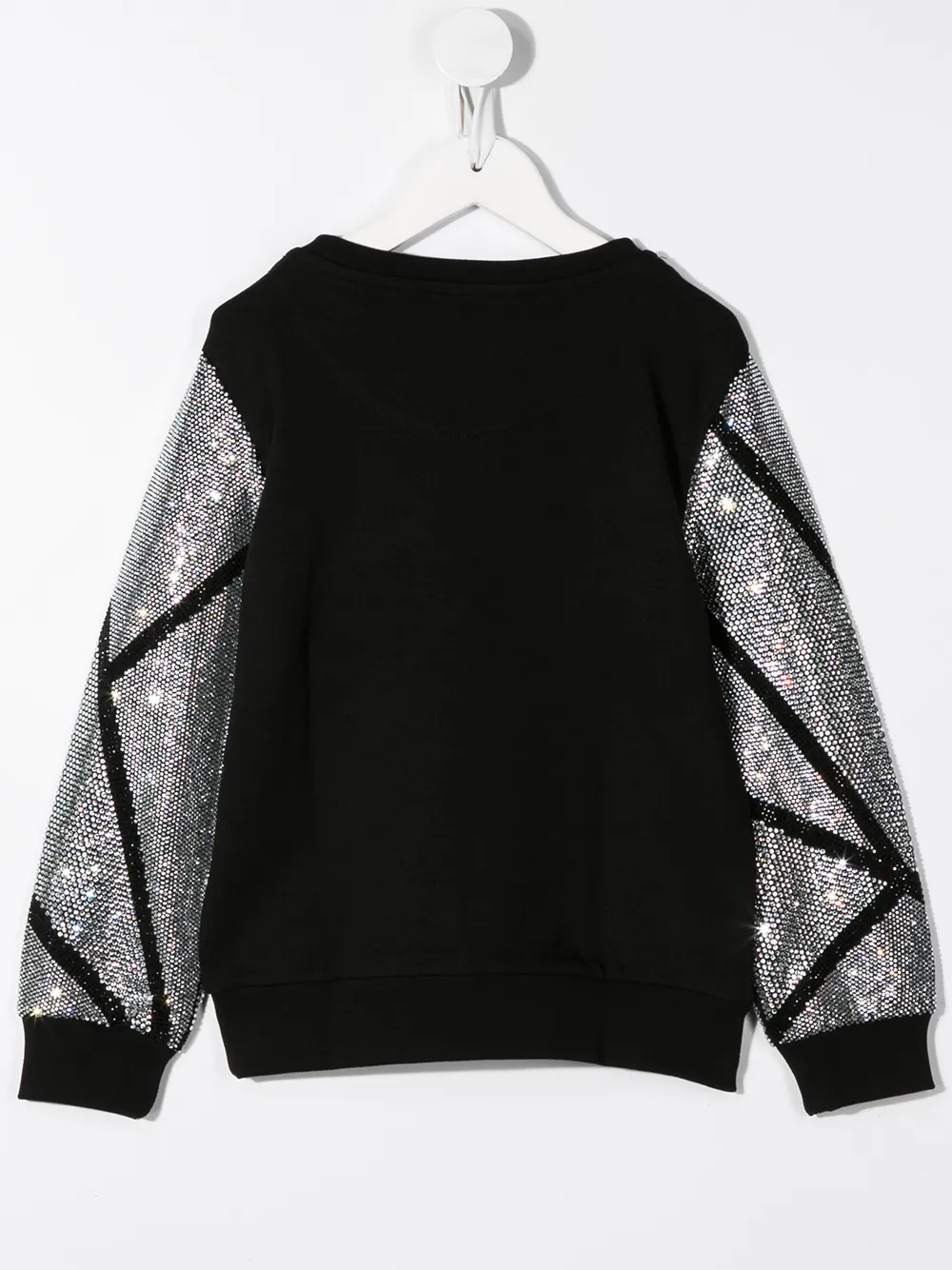 Philipp Plein Sweater met kristal logo Zwart