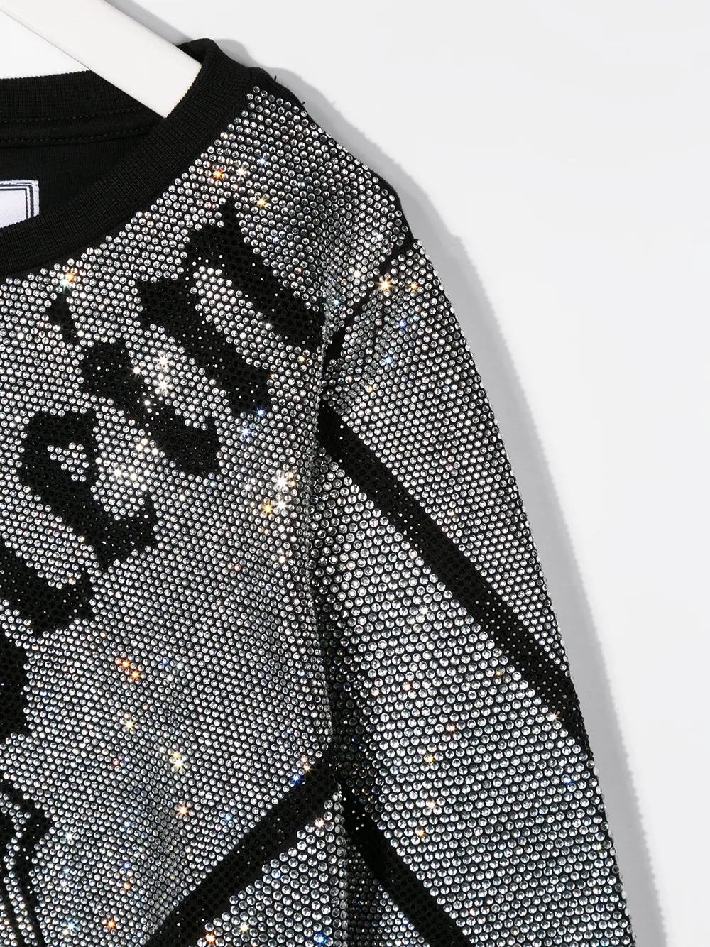 Philipp Plein Sweater met kristal logo Zwart