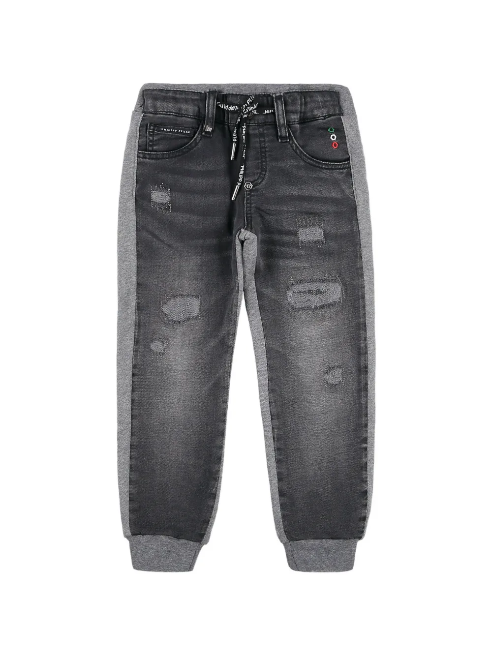 Philipp Plein Junior welt-pocket track pants - Grigio