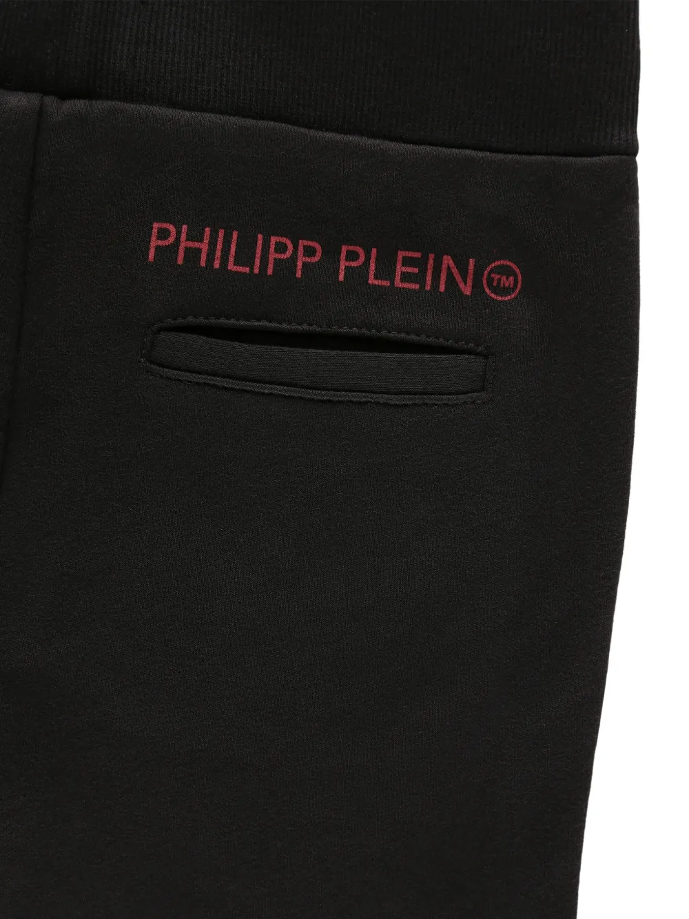 Philipp Plein Junior distressed panelled jeans Zwart