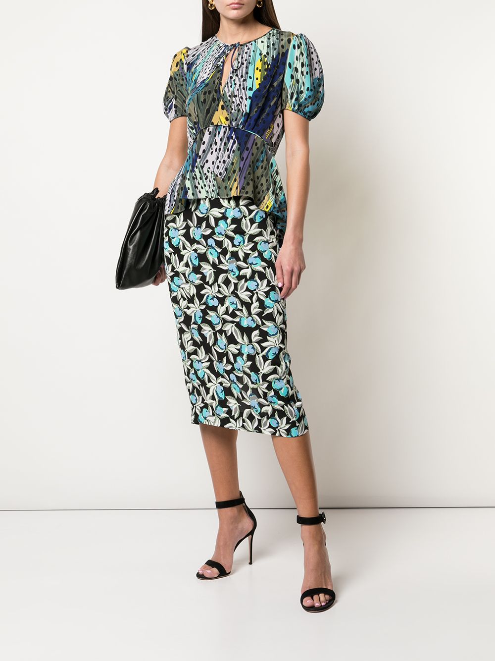 фото Dvf diane von furstenberg floral print pencil skirt