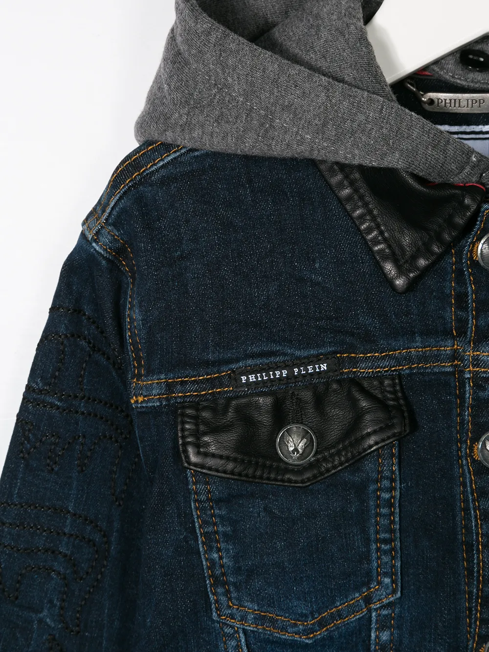Philipp Plein Spijkerjas met capuchon Blauw