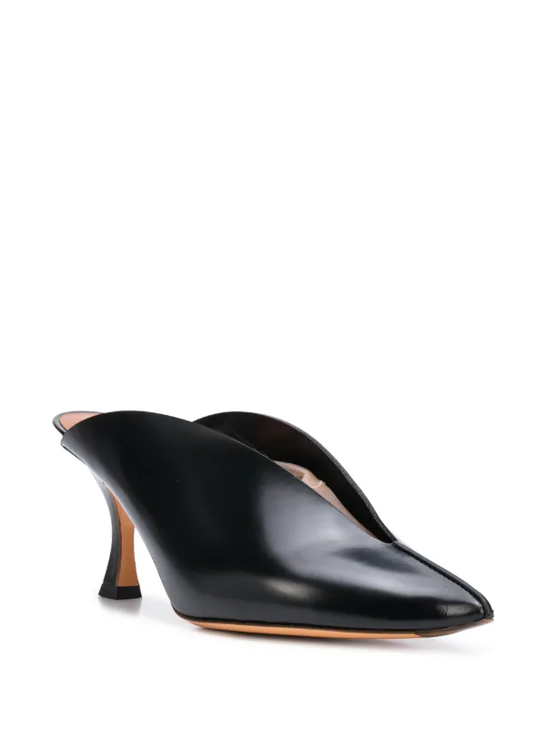 black \u0026 neutral pointed mules for women 