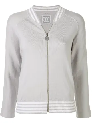chanel zip up jacket