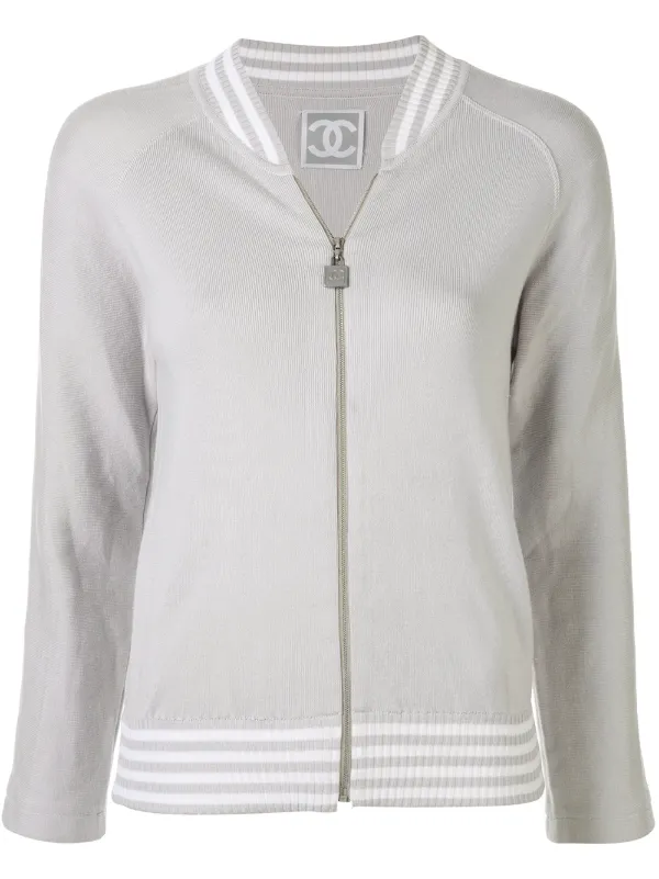 chanel zip up jacket
