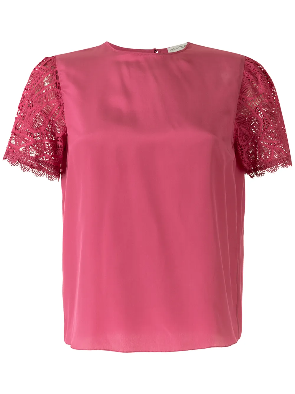 Martha Medeiros Basic silk crepe T-shirt - Red