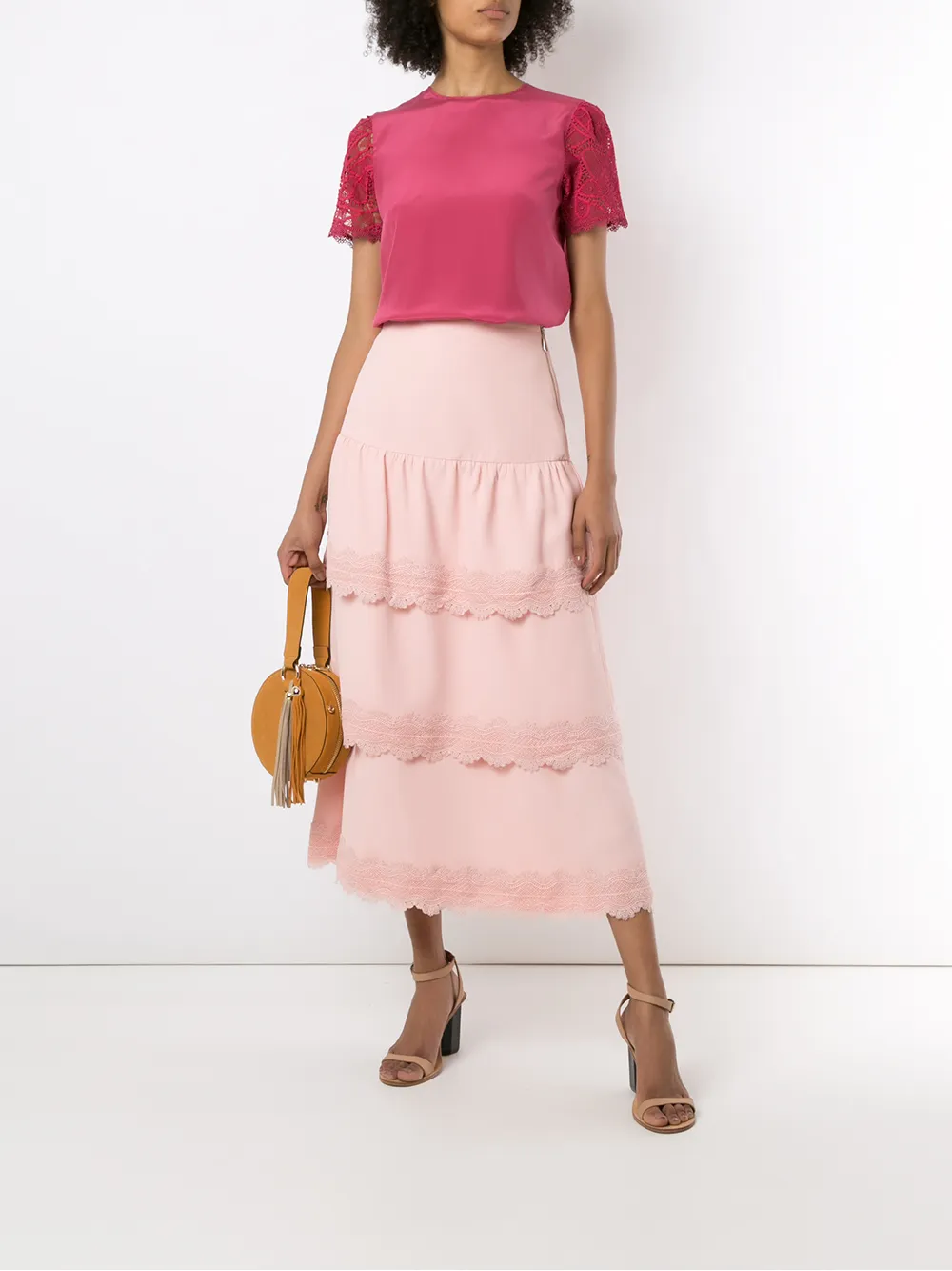 Martha Medeiros Zijden T-shirt - Rood