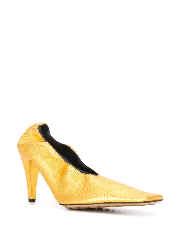 bottega veneta gold heels