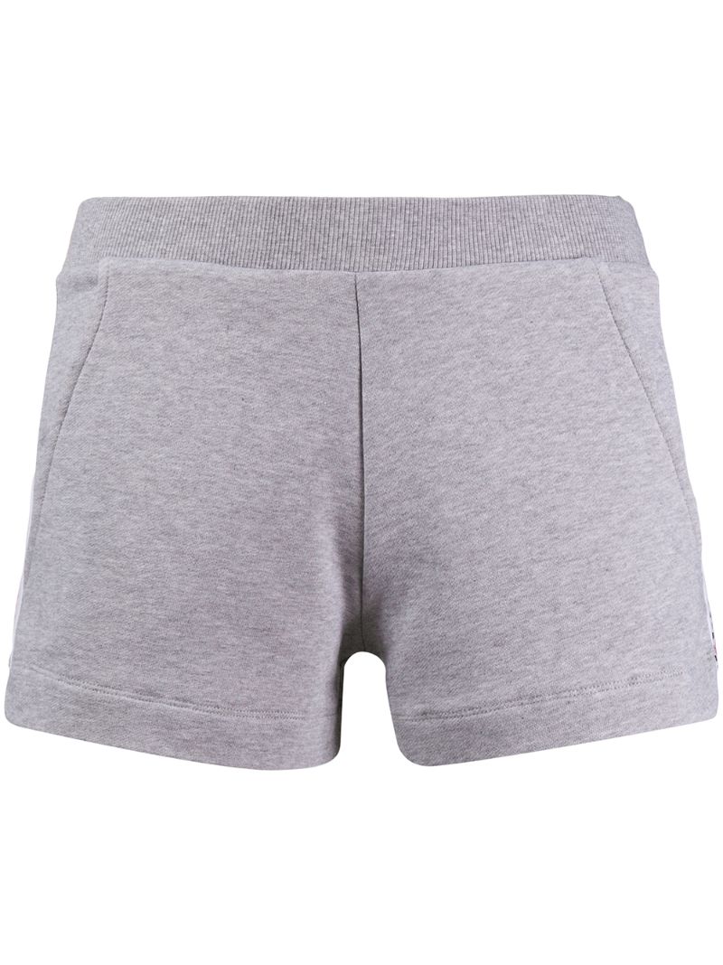 Moschino Logo-print Track Shorts In Grey