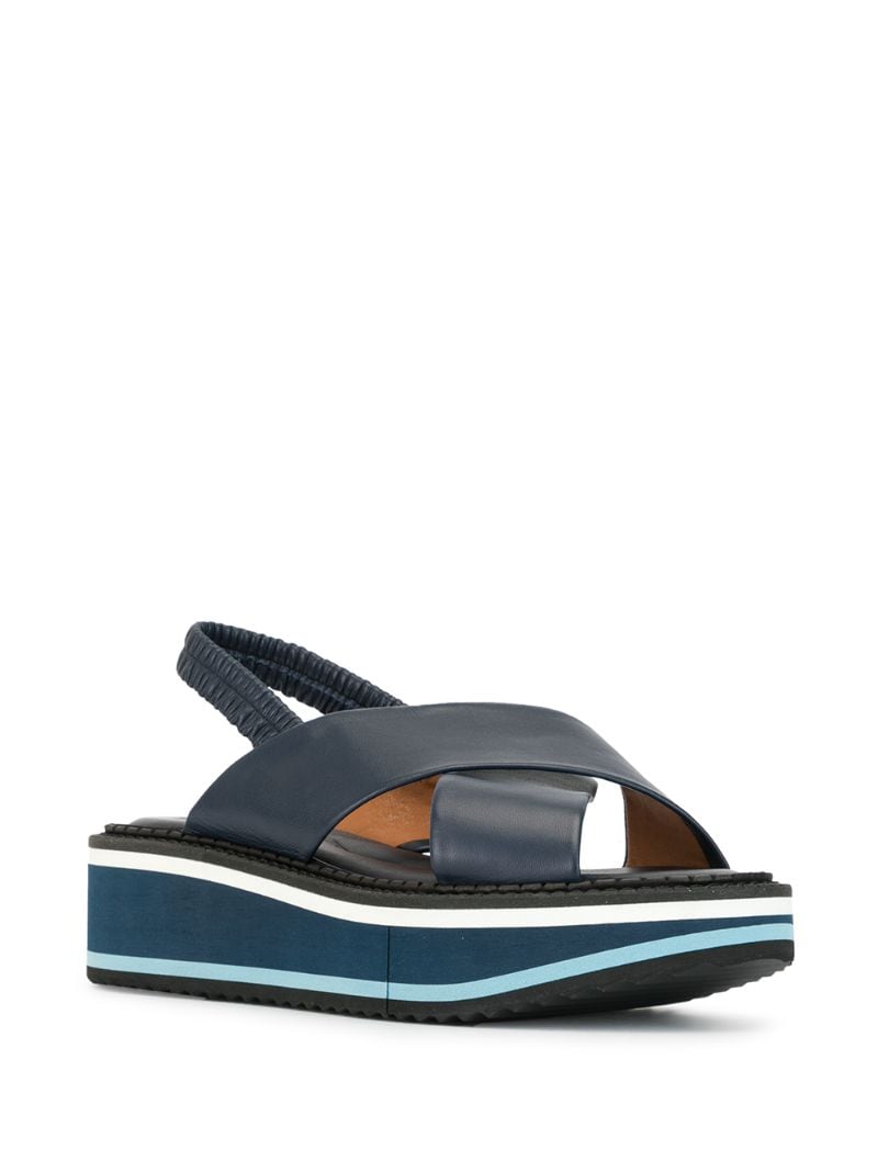 Shop Clergerie Freedom Platform Slingback Sandals In Blue