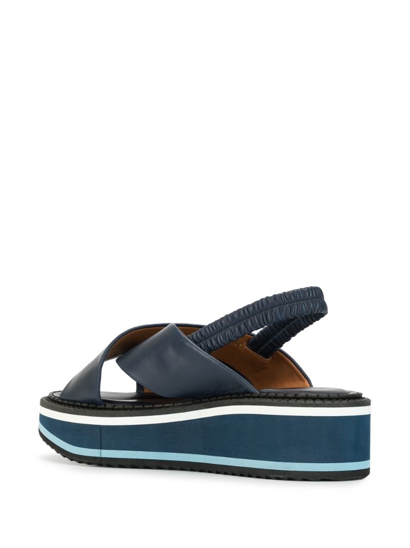 Shop Clergerie Freedom Platform Slingback Sandals In Blue