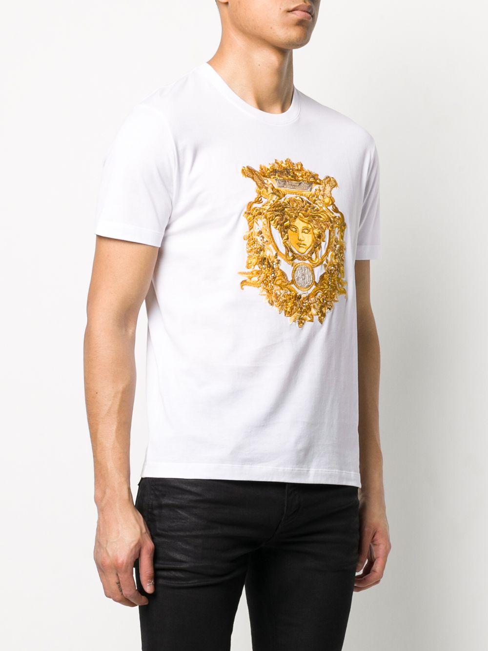 фото Versace футболка с вышивкой medusa