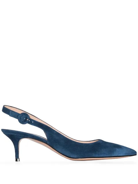 gianvito rossi anna leather slingback flats