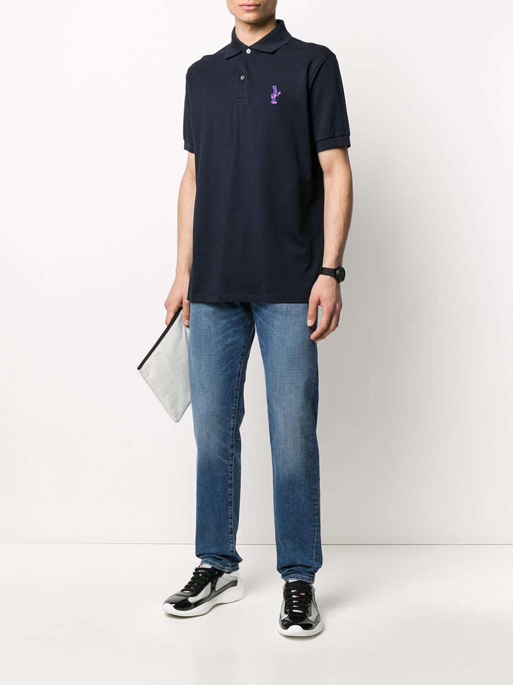 фото Paul smith rabbit embroidered polo shirt