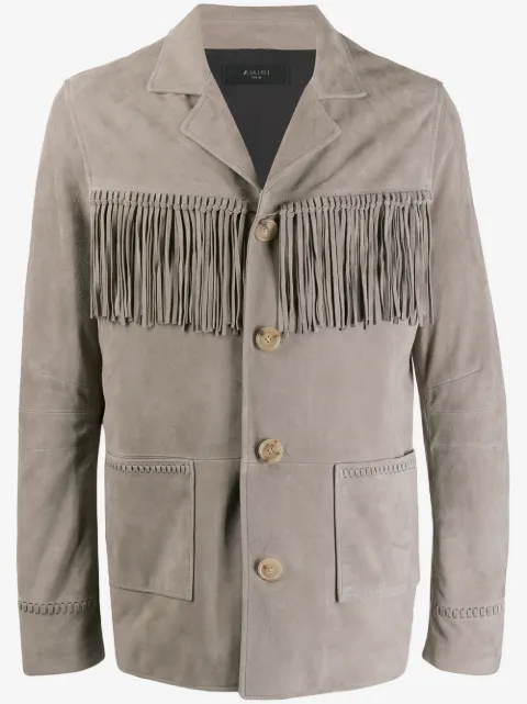 AMIRI textured fringe shirt jacket
