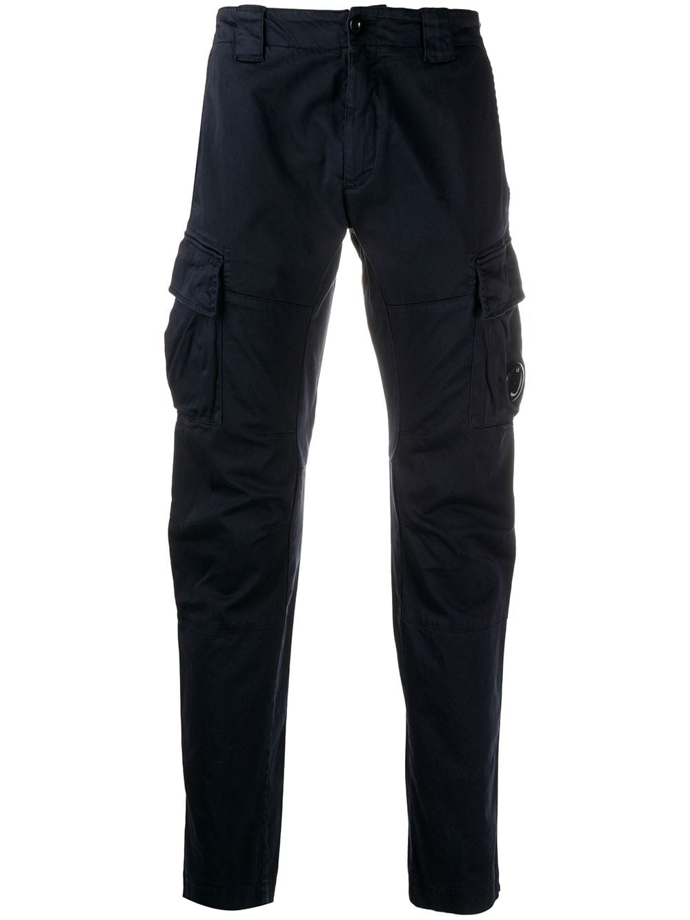 C.p. Company Cropped Utility Trousers In Blue