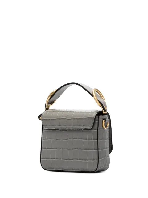 mini chloé c croc effect bag