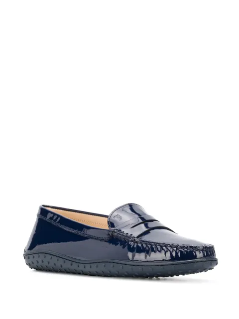 tods patent loafers