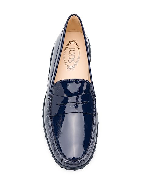 tods patent loafers