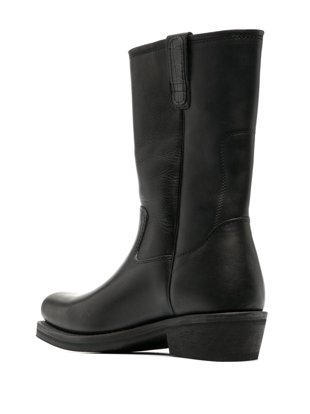 Shop Our Legacy Flat-toe Leather Boots In Black