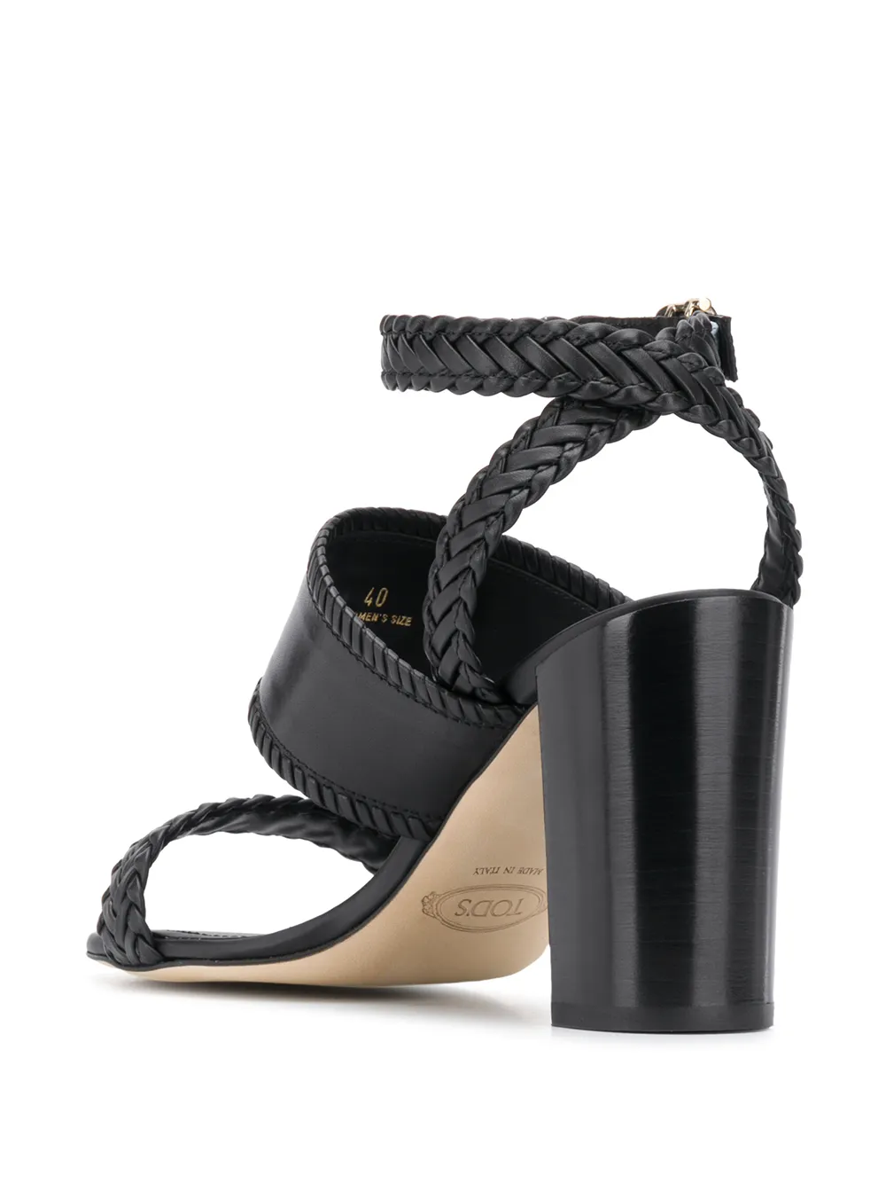 Tod's Sandalen met geweven bandje Zwart
