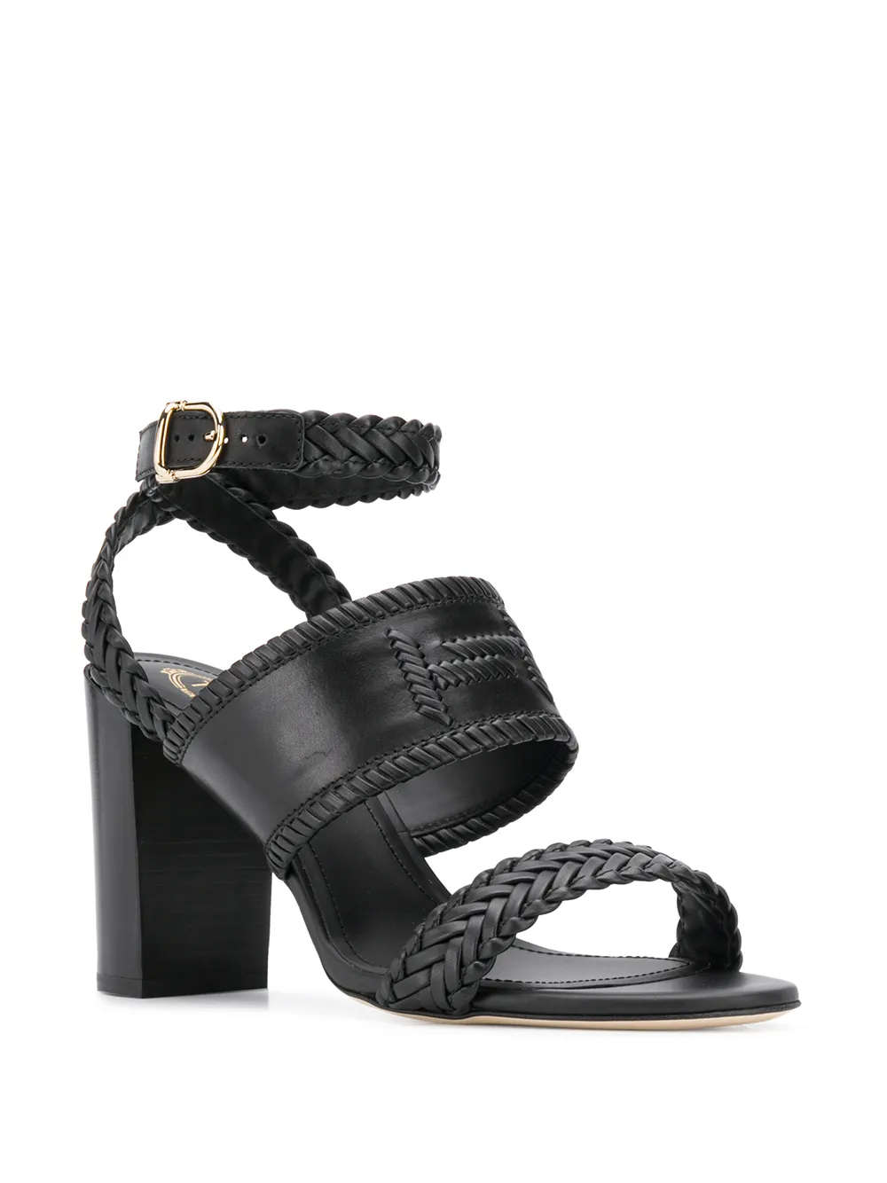 Tod's Sandalen met geweven bandje Zwart