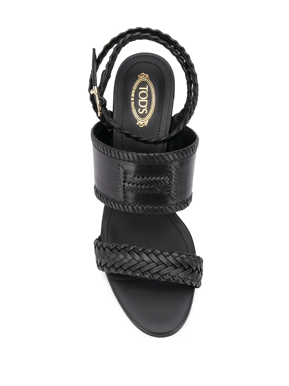 Tod's Sandalen met geweven bandje Zwart
