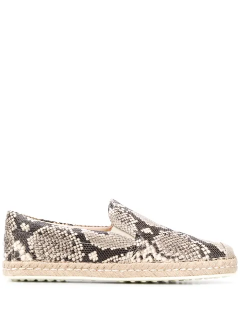 Tod's python-effect espadrilles
