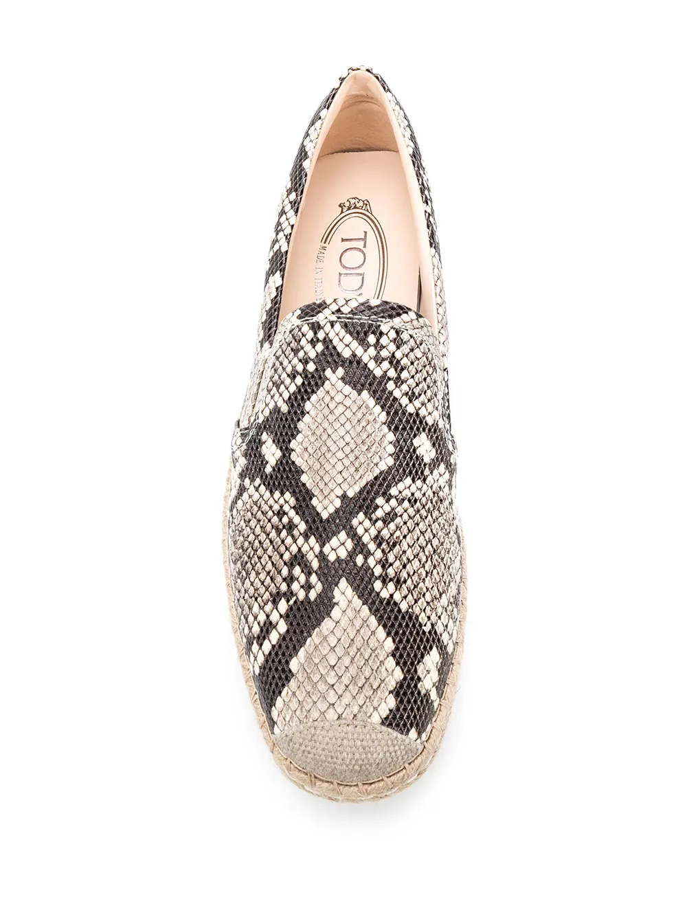Tod's Espadrilles met python-effect Beige