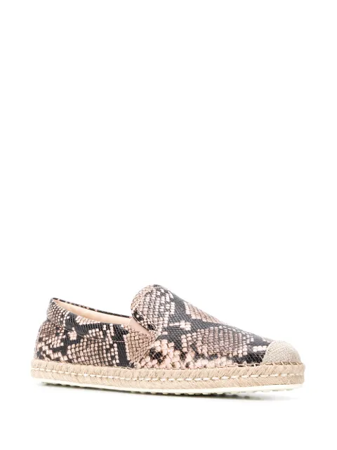 Tod's python-effect espadrilles