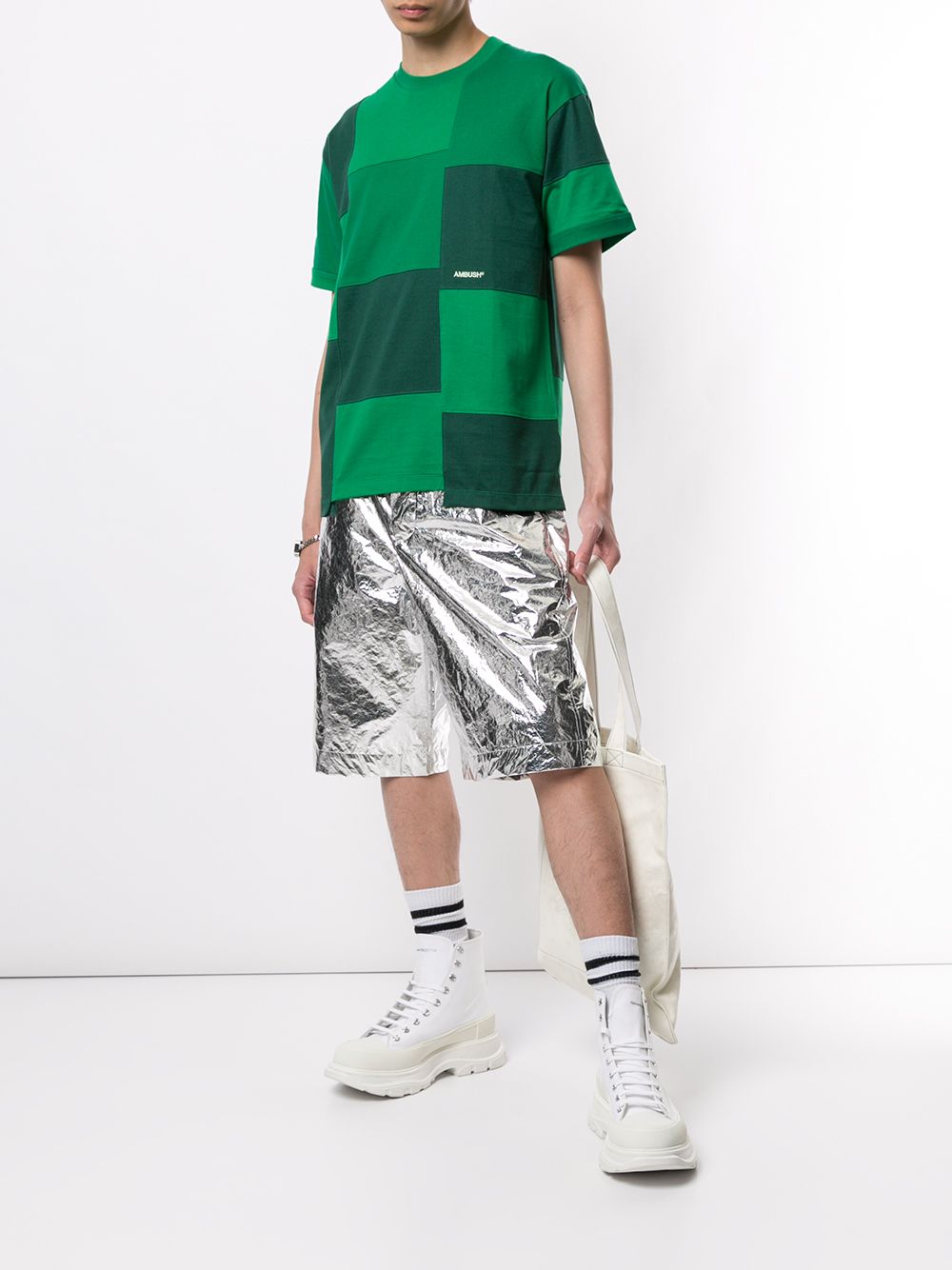 AMBUSH T-shirt met geometrische print - Groen