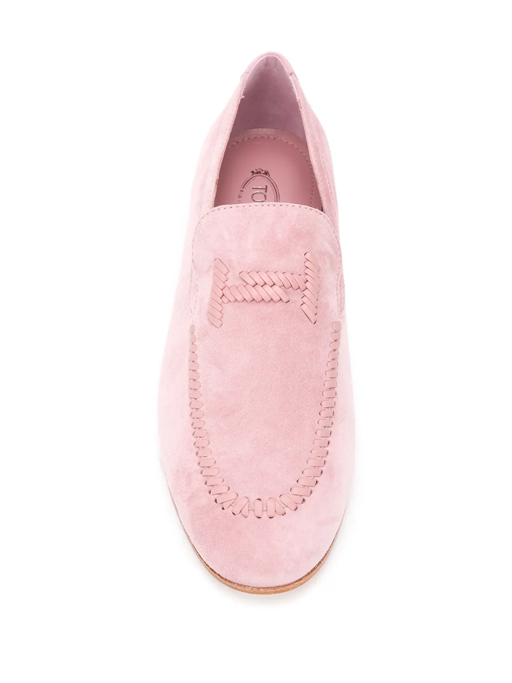 Tod's Loafers met geweven logo Roze