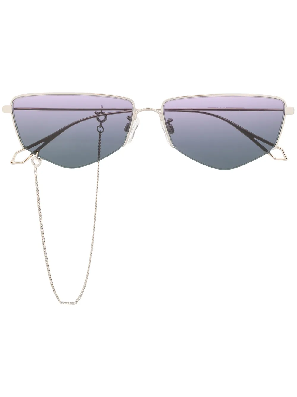 

Alexander McQueen Eyewear futuristic sunglasses - Metallic